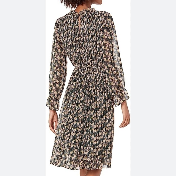 Sam Edelman High Neck Pleated Peasant Dress Size 2 - Picture 2 of 15